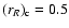 $(r_R)_{\rm c}=0.5$