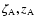 $\zeta _{\rm A} , z_{\rm A}$