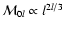 ${\cal M}_{0l}\propto l^{2l/3}$