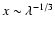 $x\sim \lambda^{-1/3}$