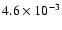 $ 4.6\times 10^{-3}$