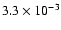 $ 3.3\times 10^{-3}$