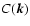 $C(\vec{k})$