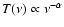 $T(\nu) \propto \nu^{-\alpha}$