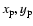 $x_{\rm p},y_{\rm p}$