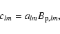 \begin{displaymath}c_{lm}=a_{lm}B_{{\rm p},lm},
\end{displaymath}