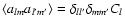 $\langle a_{lm} a_{l'm'} \rangle
=\delta_{ll'}\delta_{mm'} C_l$