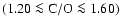 $(1.20 \la {\rm C/O} \la
1.60)$