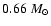 $0.66~M_\odot$