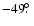 $-49\hbox{$.\!\!^\circ$ }$