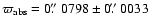 $\varpi_{\rm abs}=0\hbox{$.\!\!^{\prime\prime}$ }0798\pm 0\hbox{$.\!\!^{\prime\prime}$ }0033$