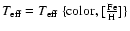 $T_{%
\rm {eff}}=T_{\rm {eff~}}\rm {\{color,\rm {[\frac{Fe}{H}]}\}}$