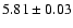 $5.81\pm 0.03$