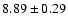 $8.89\pm 0.29$