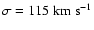 $\sigma =
115\rm\;km\;s^{-1}$