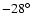 $-28^\circ$
