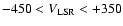 $-450 <
V_{\rm LSR} < +350$