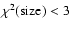 $\chi^2
({\rm size})<3$
