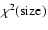 $\chi^2({\rm size})$