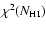 $\chi^2({N_{\rm HI}})$