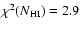 $\chi ^2 ({N_{\rm HI}}) = 2.9$