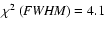 $\chi ^2\ ({\it FWHM}) = 4.1$