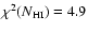 $\chi ^2 ({N_{\rm HI}}) = 4.9$