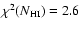 $\chi ^2 ({N_{\rm HI}}) = 2.6$