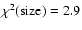 $\chi ^2 ({\rm size}) = 2.9$