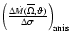 $\left(\frac{\Delta\dot{M}(\overline{\Omega},\vartheta)}
{\Delta \sigma} \right)_{{\rm anis}}$