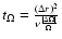 $t_{\Omega} =
\frac{(\Delta r)^2}{\nu \frac{\vert\Delta \Omega\vert}{\Omega}}$