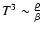 $T^3 \sim \frac{\rho}{\beta}$