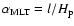 $\alpha_{\rm MLT} = l/H_{\rm p}$