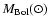 $M_{\rm Bol}(\odot)$