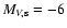 $M_{V, {\rm s}} = -6$