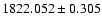 $1822.052 \pm 0.305$