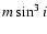 $m\sin^3 i$