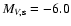 $M_{V, {\rm s}} = -6.0$