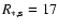 $R_{*, {\rm s}} = 17$