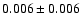 $0.006\pm 0.006$