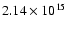 $2.14 \times 10^{15}$