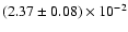 $(2.37\pm0.08)\times 10^{-2}$