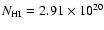 $N_{\rm HI} = 2.91 \times 10^{20}$