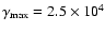 $\gamma _{\rm max} = 2.5 \times 10^4$