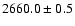 $2660.0 \pm 0.5$