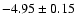 $-4.95\pm0.15$