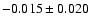 $-0.015\pm0.020$