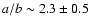 $a/b \sim 2.3\pm0.5$