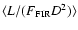 $\langle L/(F_{\rm FIR} D^2) \rangle$