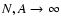 $N, A \rightarrow \infty$